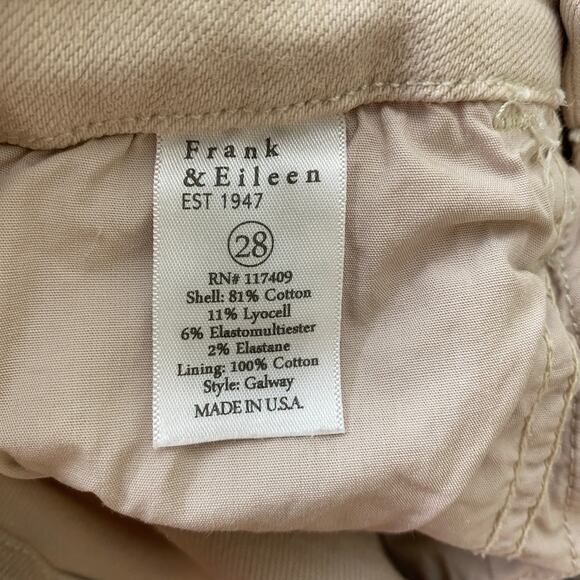 Frank & Eileen Galway Wide Leg Jeans Size 28 Sand Beige Italian Twill - Picture 12 of 15